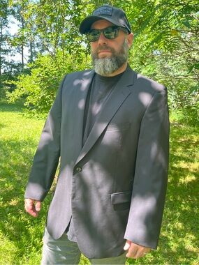 Strellson Men's Black Two-Button Blazer